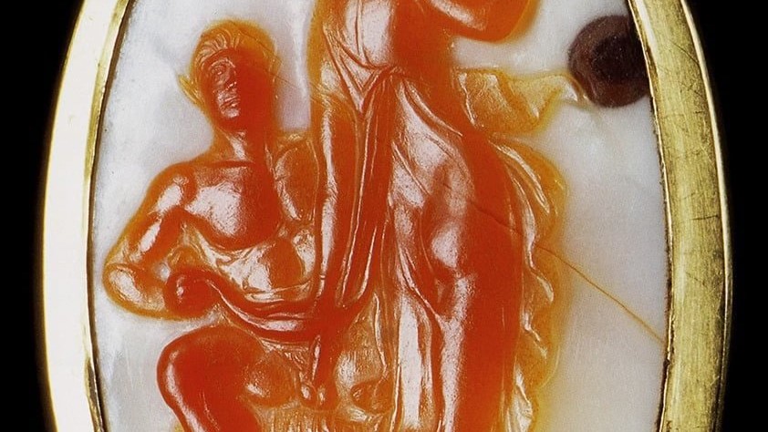 Nymphe et satyre